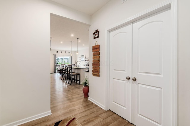 99 Hutchison St, South Bloomfield, OH 43103 - hall with light wood-style flooring and recessed lighting