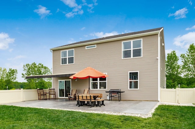 99 Hutchison St, South Bloomfield, OH 43103 - rear view of house featuring a fenced backyard, a patio, and a gate