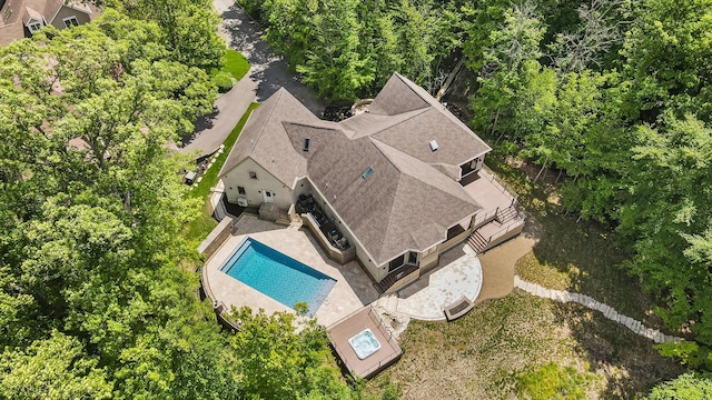 5633 Travis Pointe Ct, Westerville, OH 43082 - view from above of property with a pool