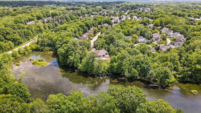5633 Travis Pointe Ct, Westerville, OH 43082 - drone / aerial view of a large body of water and a heavily wooded area