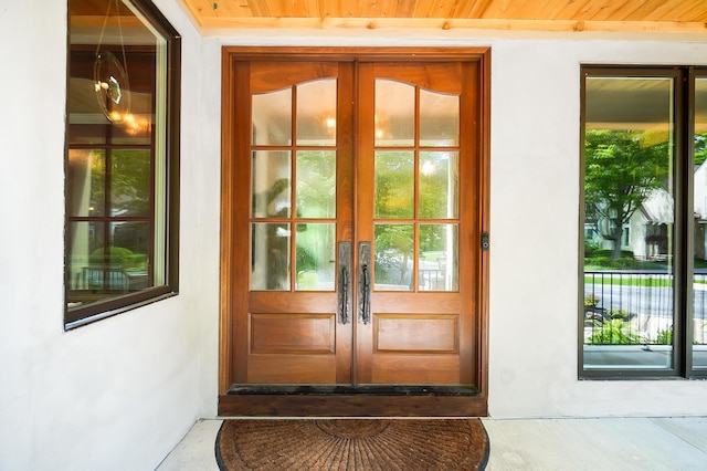 5633 Travis Pointe Ct, Westerville, OH 43082 - entrance to property featuring french doors and stucco siding