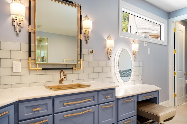 5633 Travis Pointe Ct, Westerville, OH 43082 - full bathroom with vanity and backsplash