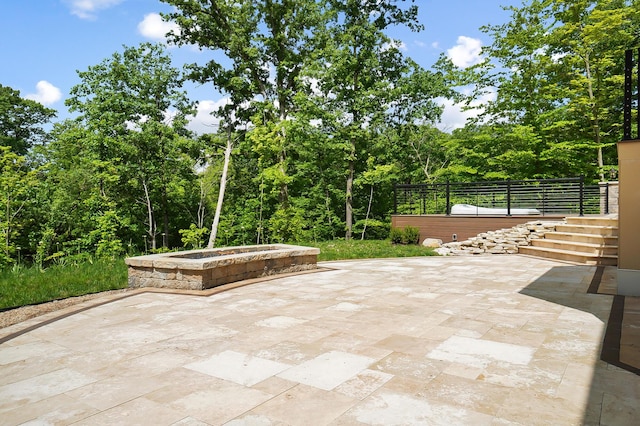5633 Travis Pointe Ct, Westerville, OH 43082 - view of patio featuring a hot tub