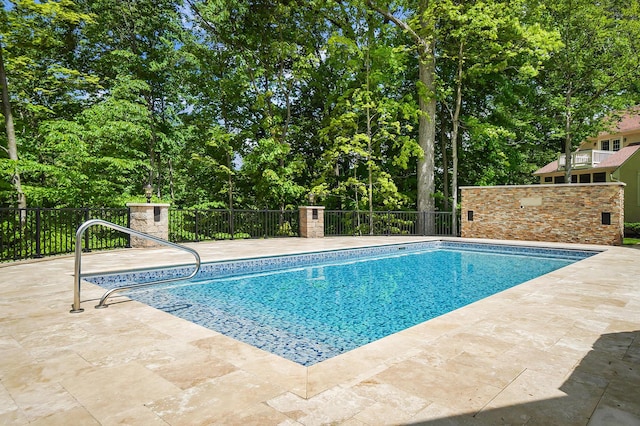 5633 Travis Pointe Ct, Westerville, OH 43082 - view of pool featuring a patio and view of wooded area