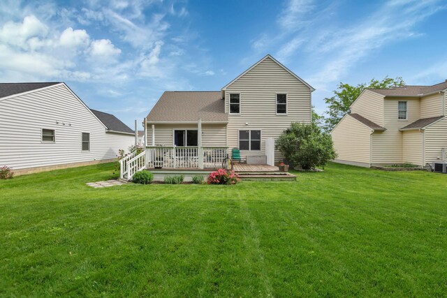 5035 Dietrich Ave, Orient, OH 43146 - back of house with a lawn, a deck, and a shingled roof