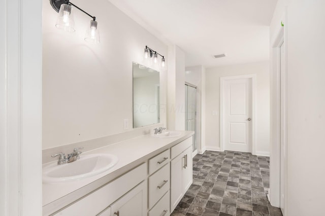 7014 Aster Way, Plain City, OH 43064 - bathroom with a stall shower and double vanity