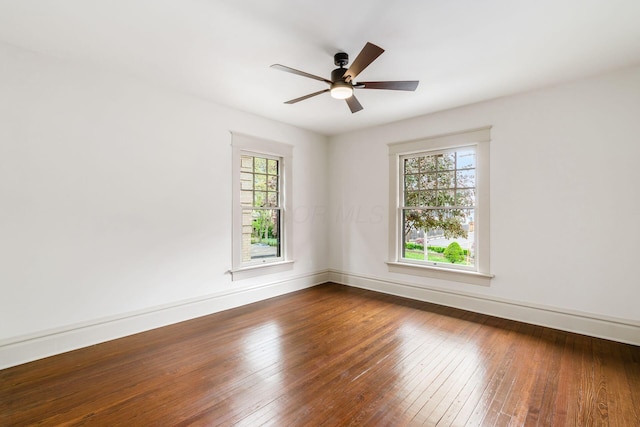 37 W 2nd Ave, Columbus, OH 43201 - spare room with hardwood / wood-style floors, baseboards, and a ceiling fan