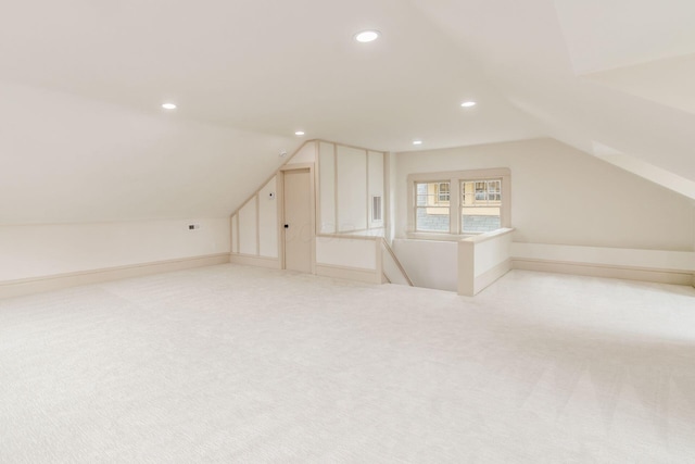 37 W 2nd Ave, Columbus, OH 43201 - bonus room featuring vaulted ceiling, light colored carpet, and recessed lighting