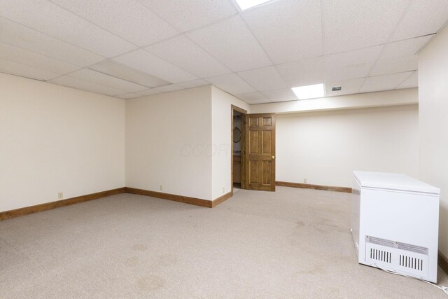 5103 Johnstown Alexandria Rd, Johnstown, OH 43031 - finished below grade area featuring carpet floors, a paneled ceiling, and baseboards