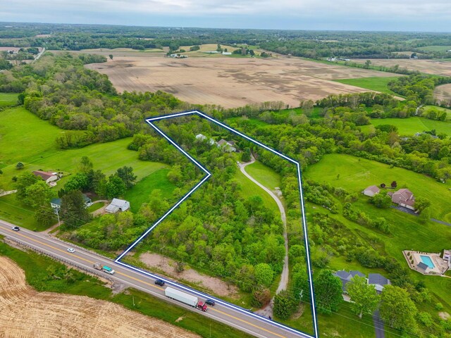 5103 Johnstown Alexandria Rd, Johnstown, OH 43031 - aerial view of sparsely populated area with property boundaries highlighted