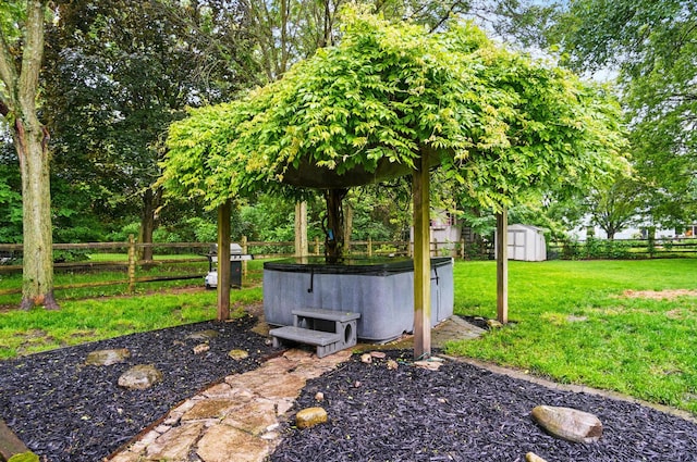 2517 Slateshire Dr, Dublin, OH 43016 - view of yard with a hot tub