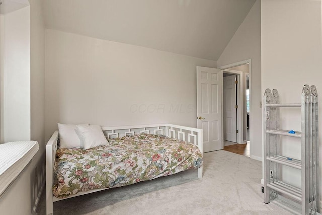 4606 Gershwin Ct, Grove City, OH 43123 - carpeted bedroom featuring lofted ceiling