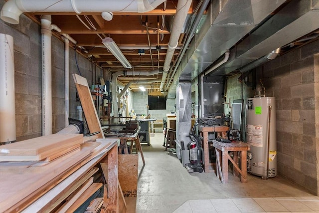 4606 Gershwin Ct, Grove City, OH 43123 - unfinished below grade area with gas water heater and a workshop area