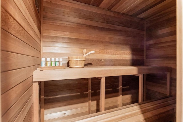 4606 Gershwin Ct, Grove City, OH 43123 - sauna with wood walls and wooden ceiling