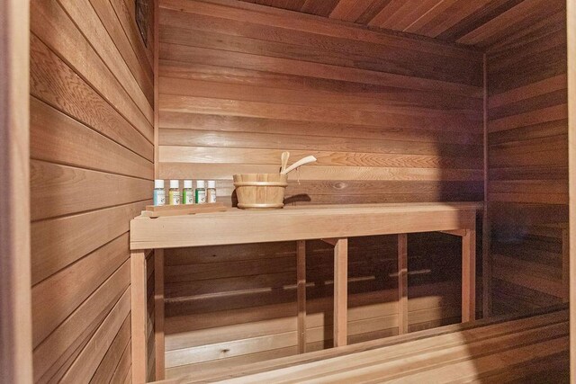 4606 Gershwin Ct, Grove City, OH 43123 - relaxing sauna / steam room with wooden walls and wooden ceiling