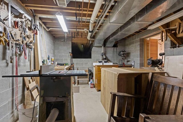 4606 Gershwin Ct, Grove City, OH 43123 - unfinished basement with concrete block wall