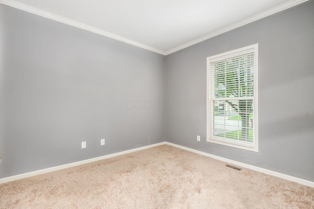 7985 Eric Ct, Lewis Center, OH 43035 - carpeted empty room with baseboards and ornamental molding