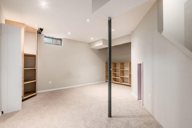 7985 Eric Ct, Lewis Center, OH 43035 - basement featuring carpet flooring, recessed lighting, and baseboards