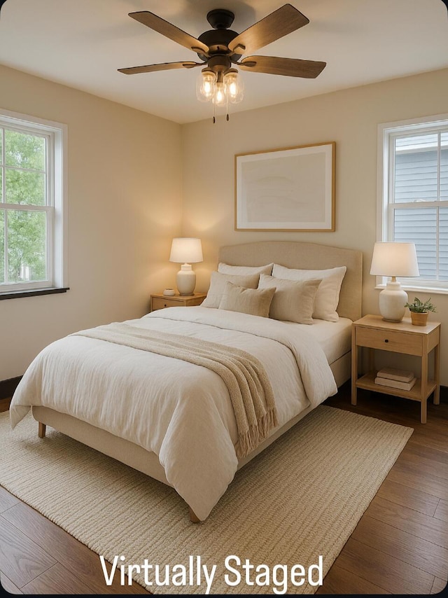1624 Marlboro Ave, Obetz, OH 43207 - bedroom with wood finished floors and a ceiling fan
