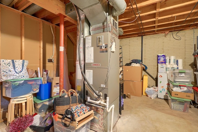 7581-7583 Pickett Ln Unit 83, Columbus, OH 43235 - unfinished below grade area featuring heating unit