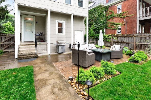 540 Linwood Ave, Columbus, OH 43205 - view of patio featuring outdoor lounge area and a grill