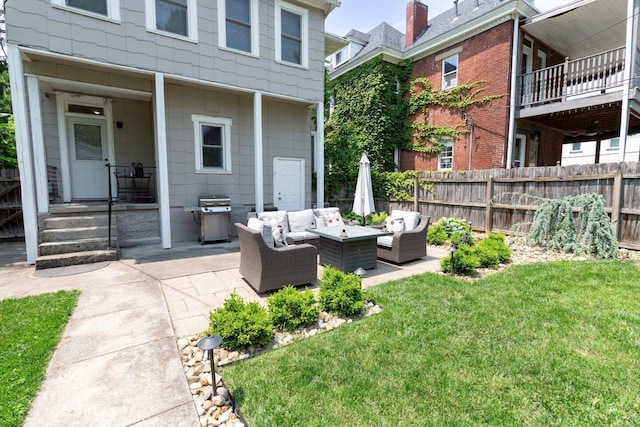 540 Linwood Ave, Columbus, OH 43205 - view of patio with an outdoor living space and area for grilling