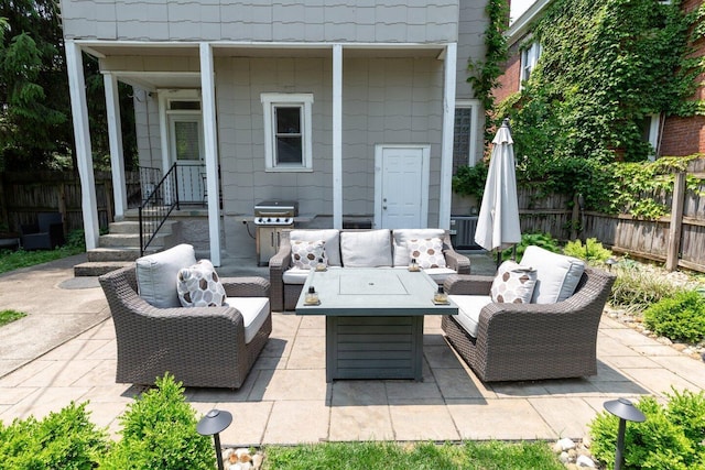540 Linwood Ave, Columbus, OH 43205 - view of patio / terrace with an outdoor hangout area and grilling area