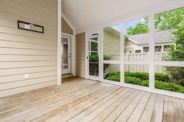 6618 Wild Rose Ln, Westerville, OH 43082 - unfurnished sunroom featuring vaulted ceiling