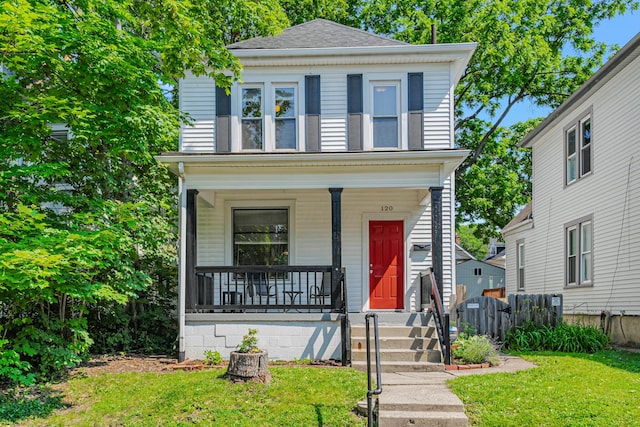 120 E Blake Ave, Columbus, OH 43202 - traditional style home with a porch and a shingled roof
