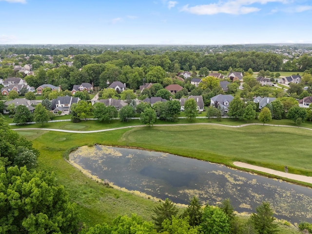 6034 Heritage View Ct, Hilliard, OH 43026 - aerial perspective of suburban area with a nearby body of water and a golf club