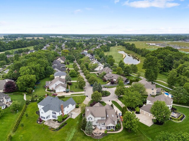 6034 Heritage View Ct, Hilliard, OH 43026 - aerial view of residential area with a large body of water