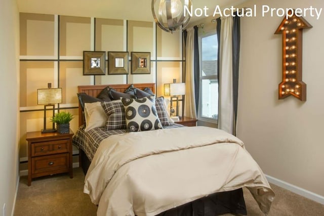 520 Penwell Dr Lot 13897, Delaware, OH 43015 - bedroom featuring carpet and a chandelier