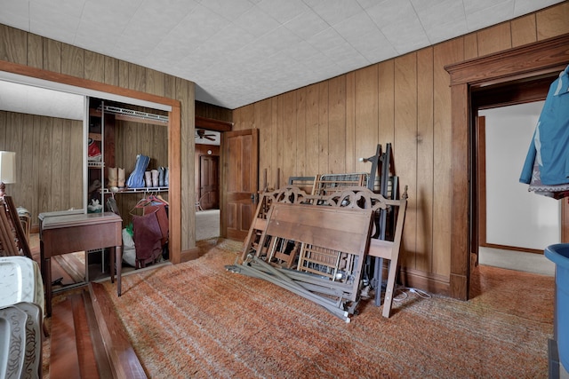 7682 Northridge Rd, Johnstown, OH 43031 - bedroom with wood walls and a closet