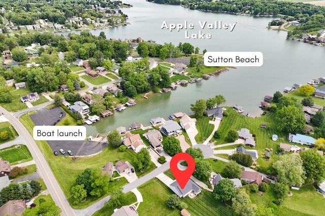 51 Appletree Ct, Howard, OH 43028 - aerial perspective of suburban area featuring a large body of water