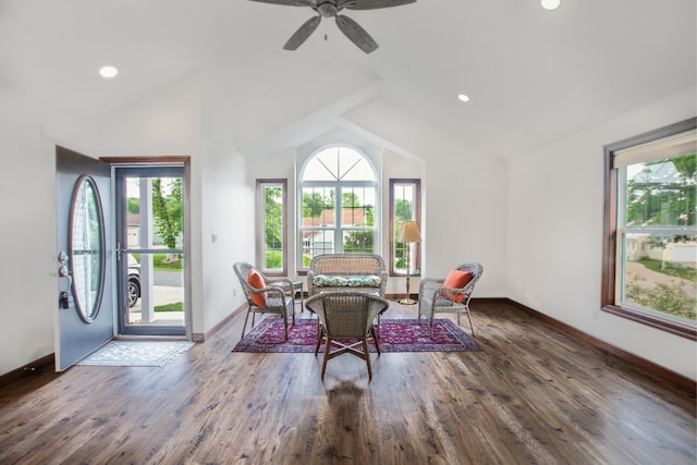 51 Appletree Ct, Howard, OH 43028 - dining room with plenty of natural light, lofted ceiling, baseboards, and recessed lighting