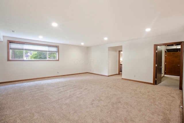 51 Appletree Ct, Howard, OH 43028 - empty room featuring light carpet, recessed lighting, and baseboards