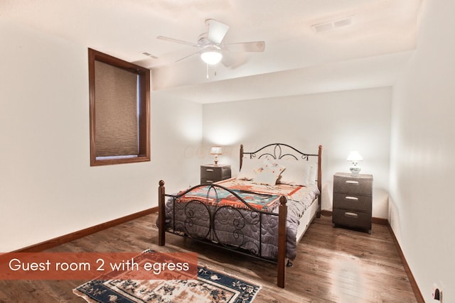 51 Appletree Ct, Howard, OH 43028 - bedroom with wood finished floors, baseboards, and a ceiling fan