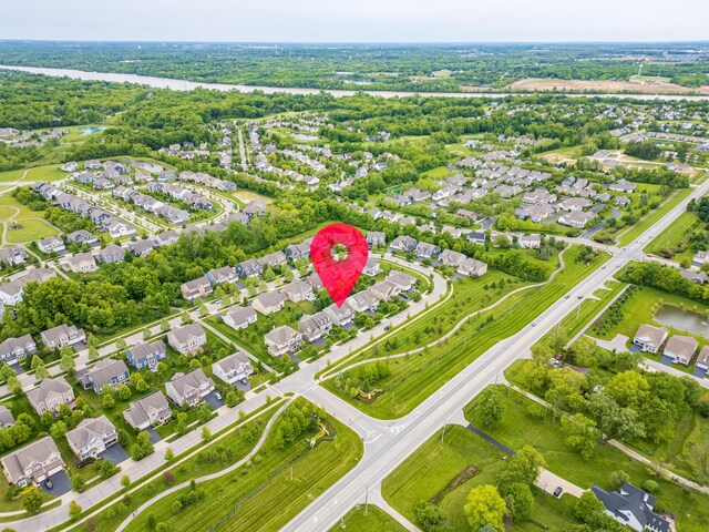 2505 Isabella Blue Dr, Powell, OH 43065 - aerial view of residential area featuring a large body of water