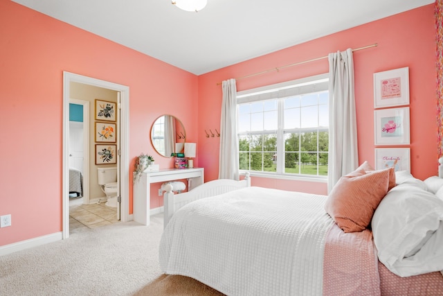 2505 Isabella Blue Dr, Powell, OH 43065 - bedroom with carpet floors, baseboards, and ensuite bathroom
