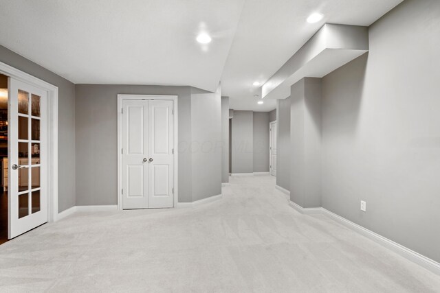 2505 Isabella Blue Dr, Powell, OH 43065 - basement featuring carpet floors, recessed lighting, and baseboards