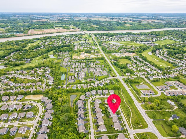 2505 Isabella Blue Dr, Powell, OH 43065 - aerial view of property and surrounding area featuring a nearby body of water and nearby suburban area