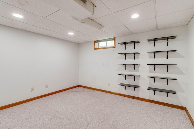 4071 Killary Dr, Dublin, OH 43016 - basement featuring carpet flooring, baseboards, and recessed lighting
