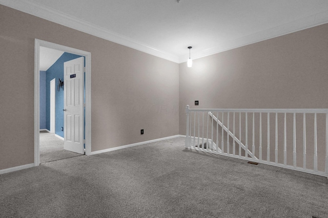6221 Craughwell Ln, Dublin, OH 43017 - carpeted spare room featuring crown molding and baseboards