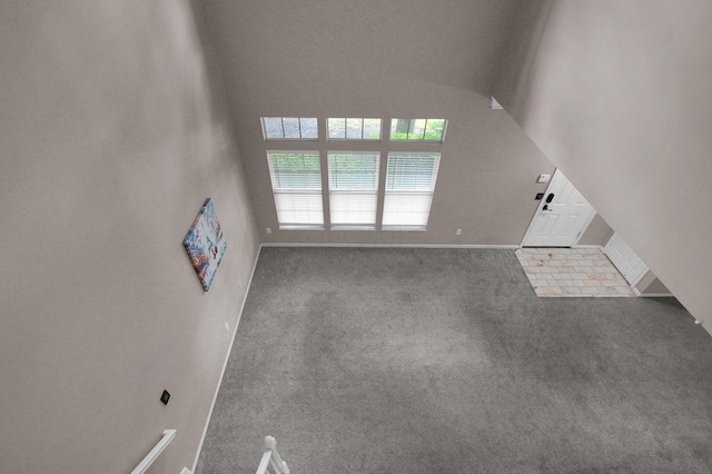 6221 Craughwell Ln, Dublin, OH 43017 - unfurnished living room featuring carpet floors and baseboards