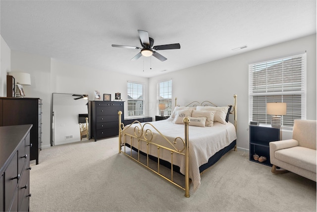 3834 Brody Dr, Grove City, OH 43123 - bedroom with light carpet, baseboards, and a ceiling fan