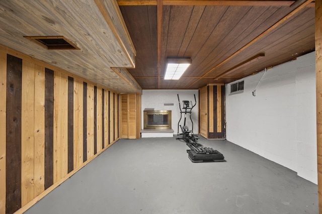 166 Flint Ridge Dr, Gahanna, OH 43230 - finished below grade area featuring wood ceiling