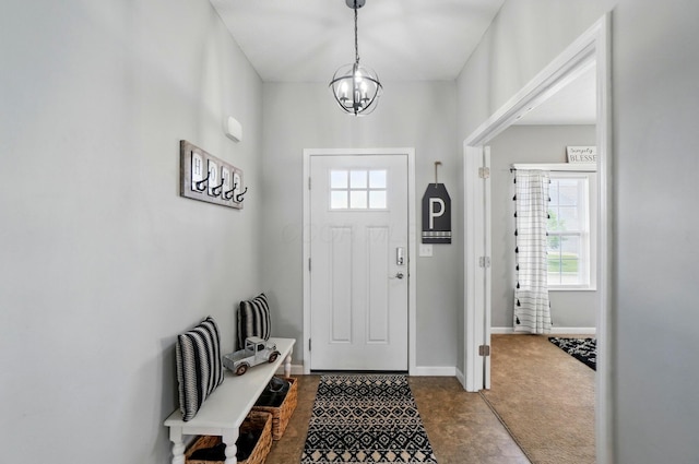 459 Wingate Pl, Mount Sterling, OH 43143 - entryway featuring plenty of natural light, a chandelier, and baseboards