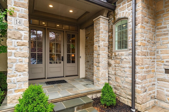 14 Lyonsgate Rd, Bexley, OH 43209 - doorway to property with brick siding