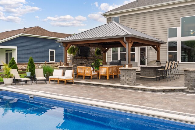 3669 Audubon Ave, Hilliard, OH 43026 - outdoor pool with a gazebo and a patio