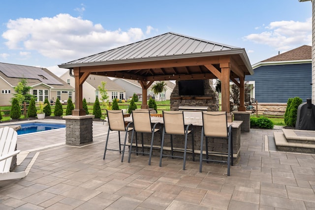 3669 Audubon Ave, Hilliard, OH 43026 - view of patio / terrace with a gazebo and an outdoor pool